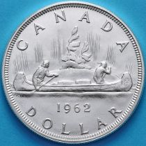 Канада 1 доллар 1962 год. Каноэ. Серебро.