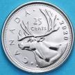 Монета Канада 25 центов 2020 год. Карибу.