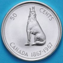 Канада 50 центов 1967 год. Конфедерация. Серебро.
