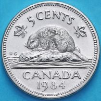 Канада 5 центов 1984 год.