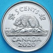 Канада 5 центов 2020 год.