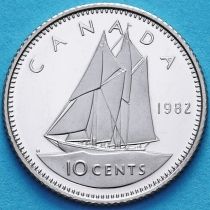 Канада 10 центов 1982 год. Пруф.