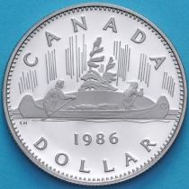 Канада 1 доллар 1986 год. Пруф.