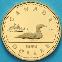 Канада 1 доллар 1988 год. Пруф.