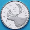 Монета Канада 25 центов 1988 год. Пруф.