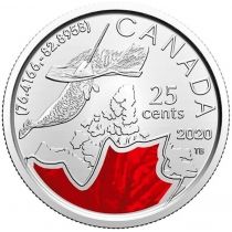 Канада 25 центов 2020 год. Нарвал