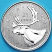 Монета Канада 25 центов 2022 год. Матовая. Пруф.