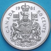 Канада 50 центов 1981 год. Пруф.