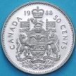 Монета Канада 50 центов 1988 год. Пруф.