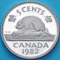Канада 5 центов 1982 год. Пруф.