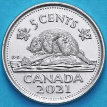 Канада 5 центов 2021 год.