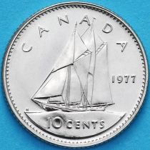 Канада 10 центов 1977 год. BU