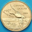 Монета  Канада 1 доллар 2004 год. Матовая. Пруф. Малый канадский гусь в полете