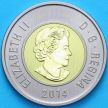 Монета Канада 2 доллара 2014 год. Пруф. Матовая. Зайчата.