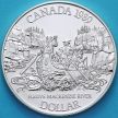 Монета Канада 1 доллар 1989 год. Река Маккензи. Серебро.
