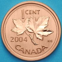 Канада 1 цент 2004 год. Пруф. Матовая