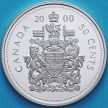 Монета Канада 50 центов 2000 год. Серебро. Пруф