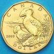 Монета  Канада 1 доллар 2005 год. Матовая. Пруф. Хохлатый тупик