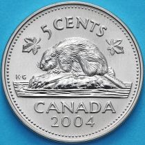 Канада 5 центов 2004 год. Матовая. Пруф.