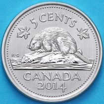 Канада 5 центов 2014 год. Матовая. Пруф.