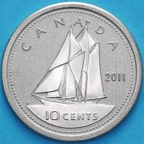 Канада 10 центов 2011 год. Матовая. Пруф.