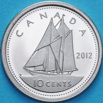 Канада 10 центов 2012 год. Серебро. Пруф.