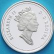 Монета Канада 5 центов 2001 год. Серебро. Пруф.