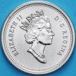 Монета Канада 10 центов 2001 год. Серебро. Пруф.