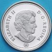 Монета Канада 25 центов 2010 год. Серебро. Пруф.