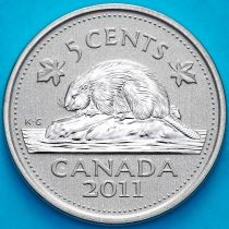 Канада 5 центов 2011 год. Матовая. Пруф.