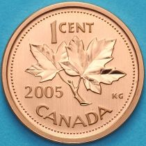 Канада 1 цент 2005 год. Пруф. Матовая