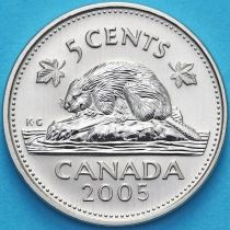 Канада 5 центов 2005 год. Матовая. Пруф
