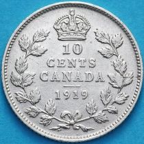 Канада 10 центов 1919 год. Серебро. №2