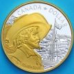 Монета Канада 1 доллар 2008 год. 400 лет основания Квебека. Серебро, позолота. Пруф.