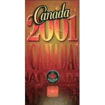 Канада 25 центов 2001 год. День Канады. Цветная.