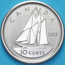 Канада 10 центов 2017 год. Матовая. Пруф.