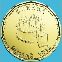 Канада 1 доллар 2018 год. С днем рождения