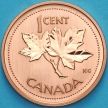 Монета Канада 1 цент 2002 год. 50 лет правлению Королевы. Матовая. Пруф