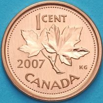 Канада 1 цент 2007 год. Пруф. Матовая