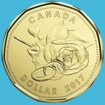Канада 1 доллар 2017 год. Свадьба