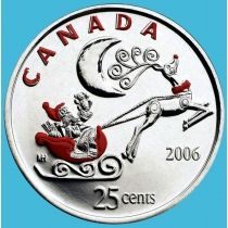 Канада 25 центов 2006 год. Рождество