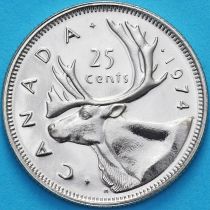 Канада 25 центов 1974 год. BU