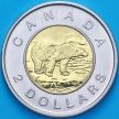 Монета Канада 2 доллара 2002 год. 50 лет правлению Королевы. Матовая. Пруф