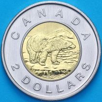 Канада 2 доллара 2002 год. 50 лет правлению Королевы. Матовая. Пруф
