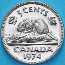 Канада 5 центов 1974 год. BU