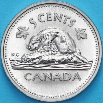 Канада 5 центов 2002 год. 50 лет правления Королевы. Матовая. Пруф