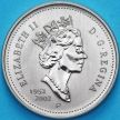 Монета Канада 5 центов 2002 год. 50 лет правления Королевы. Матовая. Пруф