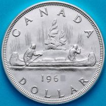 Канада 1 доллар 1963 год. Каноэ. Серебро.