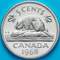 Канада 5 центов 1963 год. Канадский бобр.