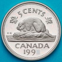 Канада 5 центов 1991 год. Пруф.